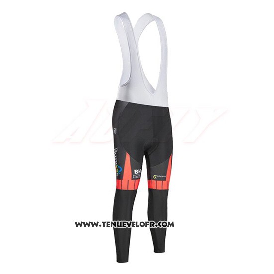 2020 Maillot Ciclismo Burgos BH Blanc et Rouge Manches Longues et Cuissard
